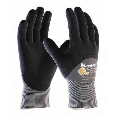 Coated Gloves, Foam Nitrile, Foam, 3/4 Dip, 3 Abrasion Level, Gray, XL (10) 12 PK