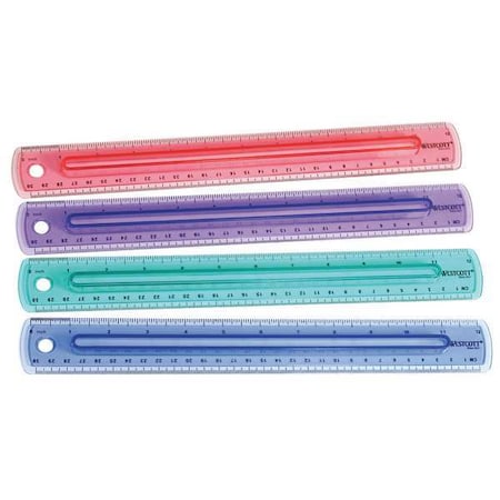 Ruler, Plastic, 12 In