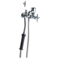 Wall-Mounted Bedpan Washer, Cross Handle, Inlet Size 1/2", Chrome Plated