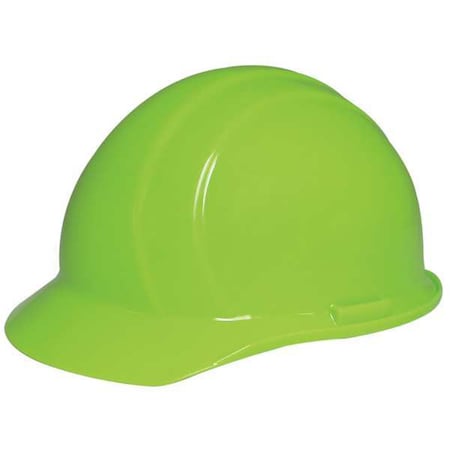 Hard Hat, Americana, Polyethylene, 4 Point Ratchet, Type 1, Class E, Hi-Vis Lime