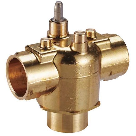 Valve, 3 Way, High Temp, On/Off, Sweat 1/2