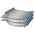 Conduit Fitting 90 Deg Elbow, 2-1/2 in, Threaded, Steel, Galvanized, Silver