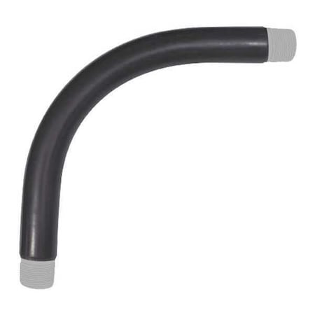 Radius Elbow 2 in Trade Size, PVC Coated, Black
