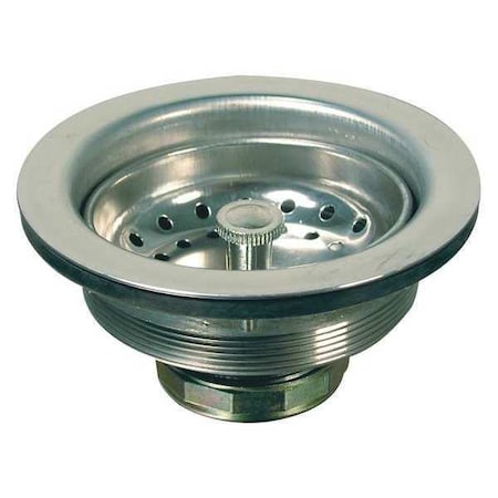 Sink Drain,Chrome,3 in H,4 1/2 in Dia