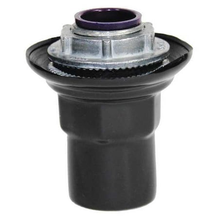 RMC Grounding Hub, 1-1/4 in, Push-On; Threaded, PVC, PVC Coated, Black