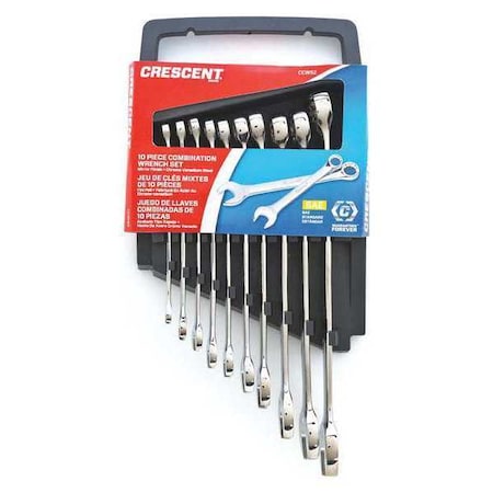 10 Piece 12 Point Metric Combination Wrench Set