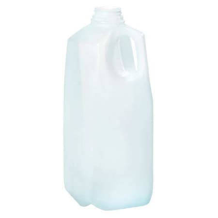 Jug, 1.92 L Capacity - mL, 64 fl oz Capacity - oz, Screw On Closure, HDPE, No Handle Handle, White