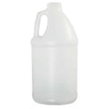 Jug, 3.84 L Capacity - mL, 1 gal Capacity - oz, Screw On Closure, HDPE, Blow Molded Handle, White
