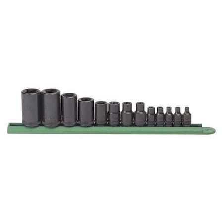 13 Piece 1/4", 3/8" & 1/2" Drive External Torx Socket Set
