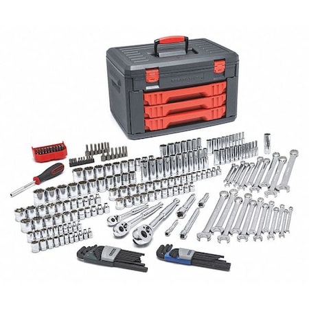 219 Piece Mechanics Tool Set in 3 Drawer Storage Box
