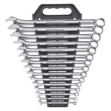 15 Piece 12 Point Long Pattern Combination SAE Wrench Set