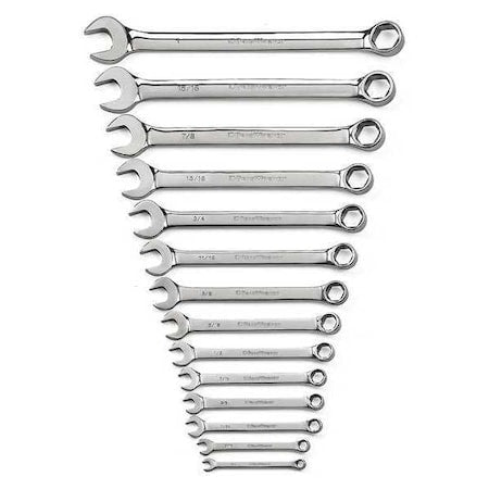 14 Piece 6 Point Combination SAE Wrench Set