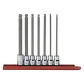 7 Piece 3/8" Drive Long Ball End Hex Bit SAE Socket Set