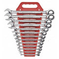 13 Piece 72-Tooth 12 Point Ratcheting Combination SAE Wrench Set