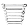 7 Piece 72-Tooth 12 Point Ratcheting Combination Metric Wrench Set
