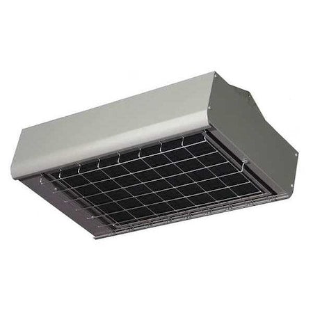 Electric Infrared Heater, 1 or 3 Phase, Aluminum, 14,672 BtuH, 480V AC 4300 W