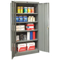 Shelving Storage Cabinet, 72 in H, 36 in W, 18 in D, Swing, Keyed, Dark Gray, 4 Shelves, 0 Drawers