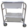 Lightweight Corrosion-Resistant Vertical Rack-Style Tub Cart, 600 lb Load Capacity, 25 in Overall L
