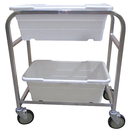 Lightweight Corrosion-Resistant Vertical Rack-Style Tub Cart, 600 lb Load Capacity, 25 in Overall L