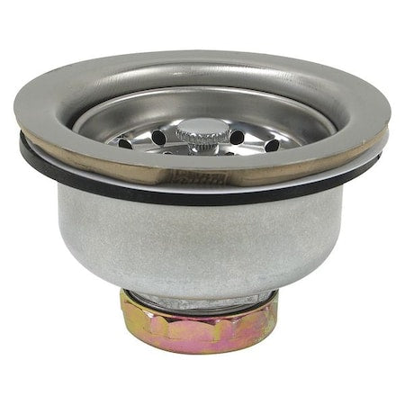 SinkStrainer, D1-3/4"", Zinc, GalvS, Chrome