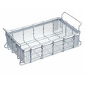 Rectangular Parts Washing Basket, 1/4" Mesh Size, Steel, Natural
