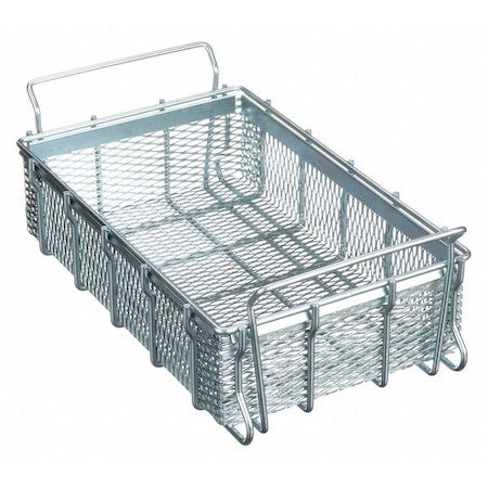 Rectangular Parts Washing Basket, 1/2" Mesh Size, Steel, Natural