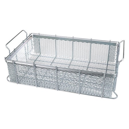 Rectangular Parts Washing Basket, 1/4" Mesh Size, Steel, Natural