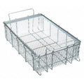 Rectangular Parts Washing Basket, 1/2" Mesh Size, Steel, Natural