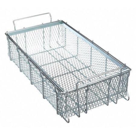 Rectangular Parts Washing Basket, 1/2" Mesh Size, Steel, Natural