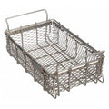 Rectangular Parts Washing Basket, 1/2" Mesh Size, Stainless Steel, Silver