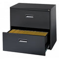 30" W 2 Drawer Lateral File Cabinet, Black, Letter