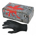 NitriShield with Grippaz, Nitrile Disposable Gloves, 6 mil Palm, Powder-Free, XL, 100 PK, Black