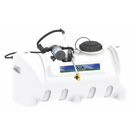 25 gal Broadcast Economy Sprayer, Polyethylene, 25 ft L Hose, Not Applicable L Wand, 40 psi Max