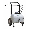 9 gal Broadcast Lawn Sprayer, 50 in Coverage, 12V Rechargable Battery, 2 hr Per Charge