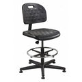 Polyurethane Task Chair, 18" to 25-3/4", No Arms, Black
