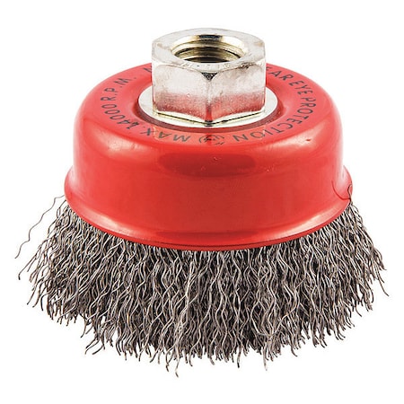 Cup Brush, Arbor Hole Mount, 13/16" L Trim