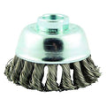 Knot Wire Cup Brush, Threaded Arbor Moun