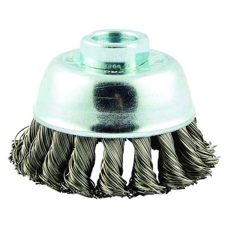 Knot Wire Cup Brush, Threaded Arbor Moun