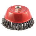 Knot Wire Cup Brush, Threaded Arbor Mount