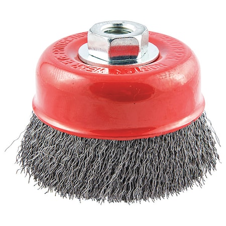 Crimped Wire Cup Brush, 1-1/8" L Trim