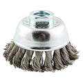 Knot Wire Cup Brush, Threaded Arbor Moun
