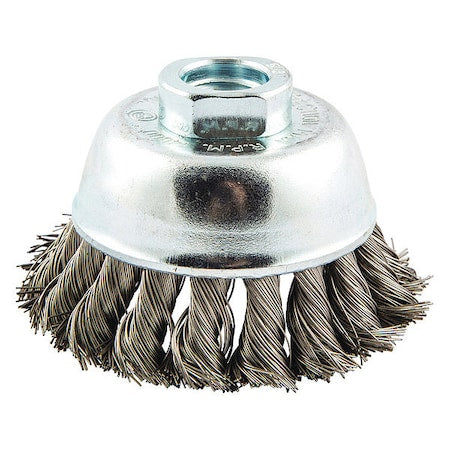 Knot Wire Cup Brush, Threaded Arbor Moun