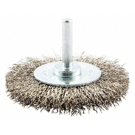 Wire Wheel Brush, Shank Mount, 3/4"