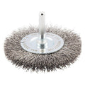 Wire Wheel Brush, Shank Mount, 3/4" L Trim