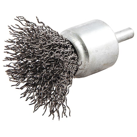 Crimped Wire End Brush, Shank Size 1/4"