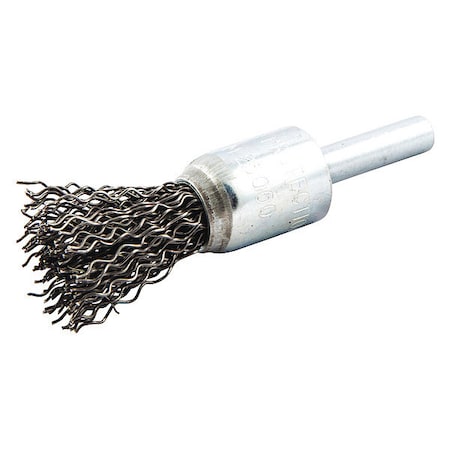 Crimped Wire End Brush, Shank Size 1/4"