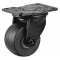 Plate Caster, Light-Med. Duty, 800 lb., Blk
