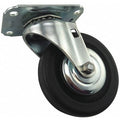 Plate Caster, Light-Duty, 4" Wheel Dia.