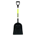 Snow Shovel, 14 1/4 in W x Plastic Blade, 29 in L Fiberglass Handle