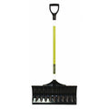 Snow Shovel, 24 in W x Poly Blade, 45 in L Fiberglass Handle